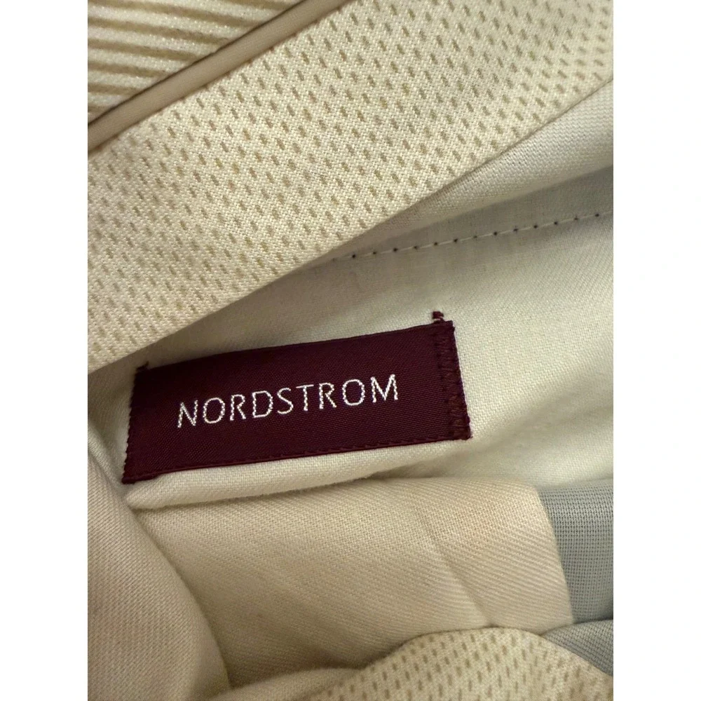 Nordstrom Mens Smartcare Wool Pleated Dress Pants 33R Black Career Office Work
